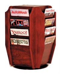 16 Magazine Pocket Rotating Rack