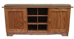 2-Door Cubby Bench w/ Padded Seat