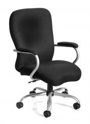 350 lb. Capacity Big & Tall Chair in Black Microfiber