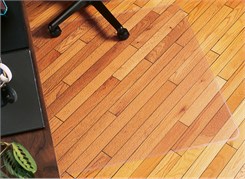 36" x 48" Rectangular Non-Studded .14" Thick Vinyl Chair Mat w/ Beveled Edge - Other Sizes Available