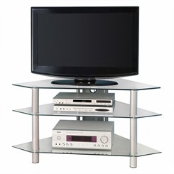 44" Bermuda Glass Corner Stand w/3 Levels