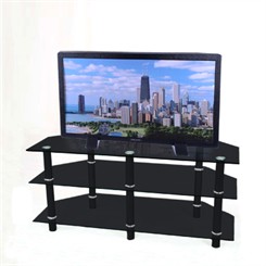52" Empire Black Glass TV Stand w/3 Levels