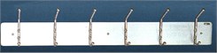 36" 6 Hook Stainless Steel Wall Rack