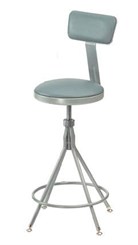 Adjustable Premium Swivel Stool w/Backrest