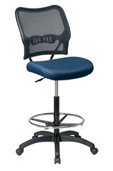 Air Grid Stool w/ Seat in 14 Fabric Choices!  27-1/2"-32-1/2" Seat Height