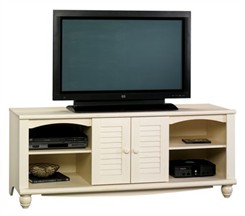 Antiqued White Entertainment Credenza