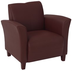 Office Star Breeze-Wine Eco Leather Club Chair 