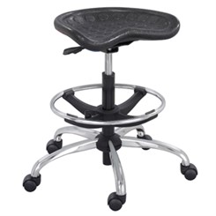 Contoured Foot Ring Stool w/ 27" to 34" Seat Height