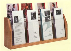 Counter Top Oak & Acrylic Literature/Magazine Racks -- 8 Pocket Brochure Rack