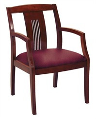 Dark Cherry Wood Guest Chair