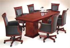 Del Mar Boat Shaped Wood Veneer Conference Tables