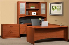 Brighton Desk Series - 72"W Bow Front Desk