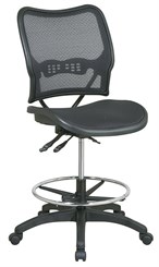 Air Grid Seat & Back Drafting Stool w/ Dual Function Control and 21" to 26" Seat Height
