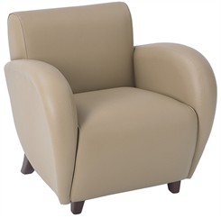 Office Star Eleganza-Taupe Eco Leather Club Chair