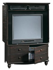 Entertainment Armoire in Antiqued Paint Finish