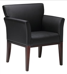 Fully Upholstered Leather Guest Chair