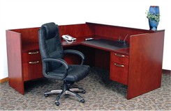 Genuine Mahogany or Cherry Veneer Reception Desk