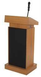 Height Adjustable Sound Powered Lectern