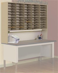 Heavy-Duty Mail Centers - 50-Pocket Elevated Sorter