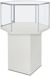 Hexagonal Pedestal Display Case