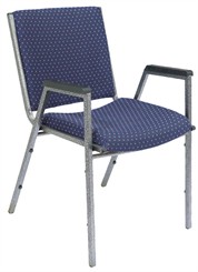 Heavy-Duty Upholstered Stack Chair w/Arms