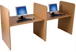 "H" Study Carrel - Starter Freestanding Carrel