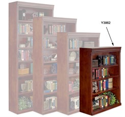 Huntington Cherry Bookcase Collection - 48" High Cherry Bookcase