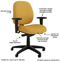 Intensive-Use High Back Chair