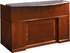 Cherry Reception Desk w/ GraniteTransaction Counter