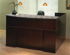 Espresso Reception L-Desk w/ Granite Transaction Counter