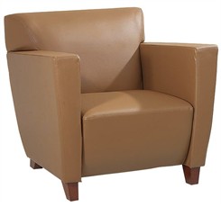 Office Star SL8871 Taupe Leather Club Chair