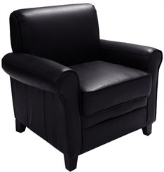 Rolled Arm Leather Club Chair