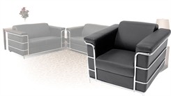 Cambridge Leather Reception Seating - Reception Chair