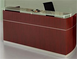 Napoli Reception Desk with Floating Glass Transaction Counter