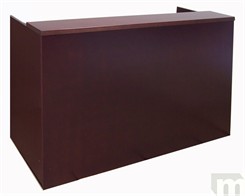 Mahogany Veneer Rectangular Reception Desk