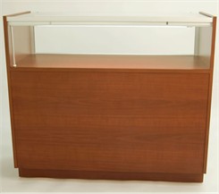 QuickShip Merchandise Display Case with Open Storage
