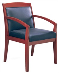 Mercado Upholstered Black Leather Guest Chair