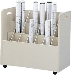Mobile Roll File Series -- 30"W File w/ 21 Tubes