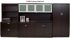Mocha Laminate Modular Storage Components - 2-Door Storage Cabinet