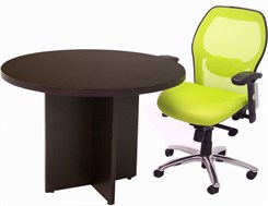 42" Round Mocha Laminate Conference Table