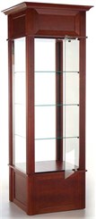 Museum Showcases in Real Wood - Square Tower Display Case