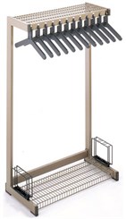 New Generation Floor Racks -- 3'  Wide 12 Hanger Rack with Boot, Hat & Umbrella Holder