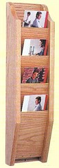 Oak Brochure Rack
