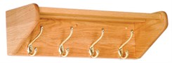 Oak Coat & Hat Racks -- 4-Hook Coat & Hat Rack