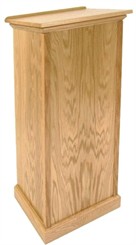 Oak Full Pedestal Lectern with Flush Front or Cross
