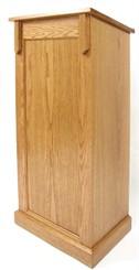 Oak Full Pedestal Lectern with Decorative Trim