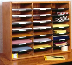 Real Wood Literature Organizer