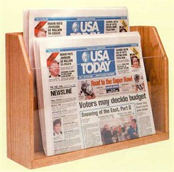 Oak Newspaper Rack