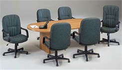 Oval Racetrack Conference Series -- 36"x72" Conference Table