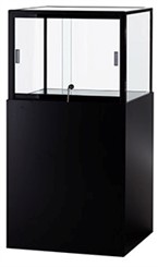 QuickShip Pedestal Top Glass Display Case